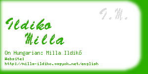 ildiko milla business card