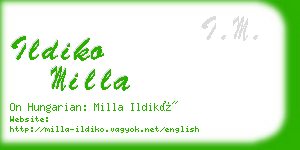 ildiko milla business card